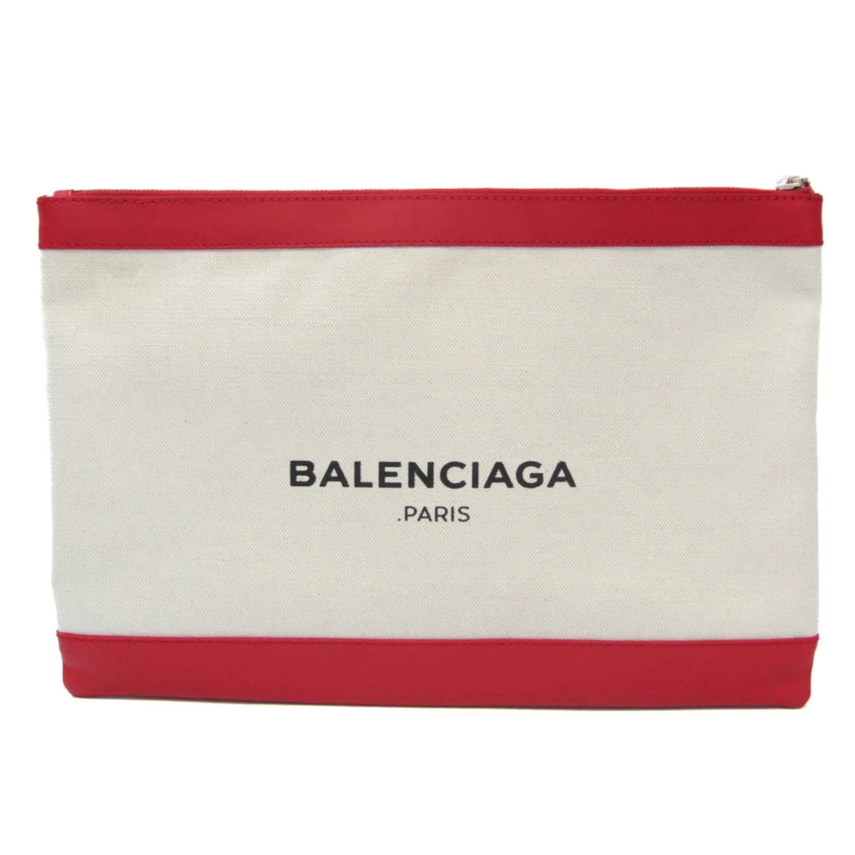 373840 Pre-Owned Color Women's Bag,Pouch Leather,Canvas (Good) Balenciaga Clutch Beige,Red