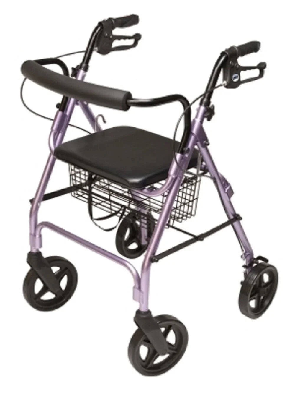 8" Four-Wheel Lumex Rollator with Walkabout Wheels Contour Deluxe