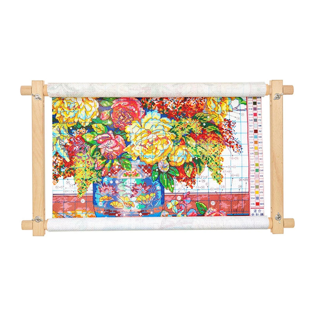 Holder Cross Embroidery 1X Frame Hoop Stitch Quilting Scroll Tapestry