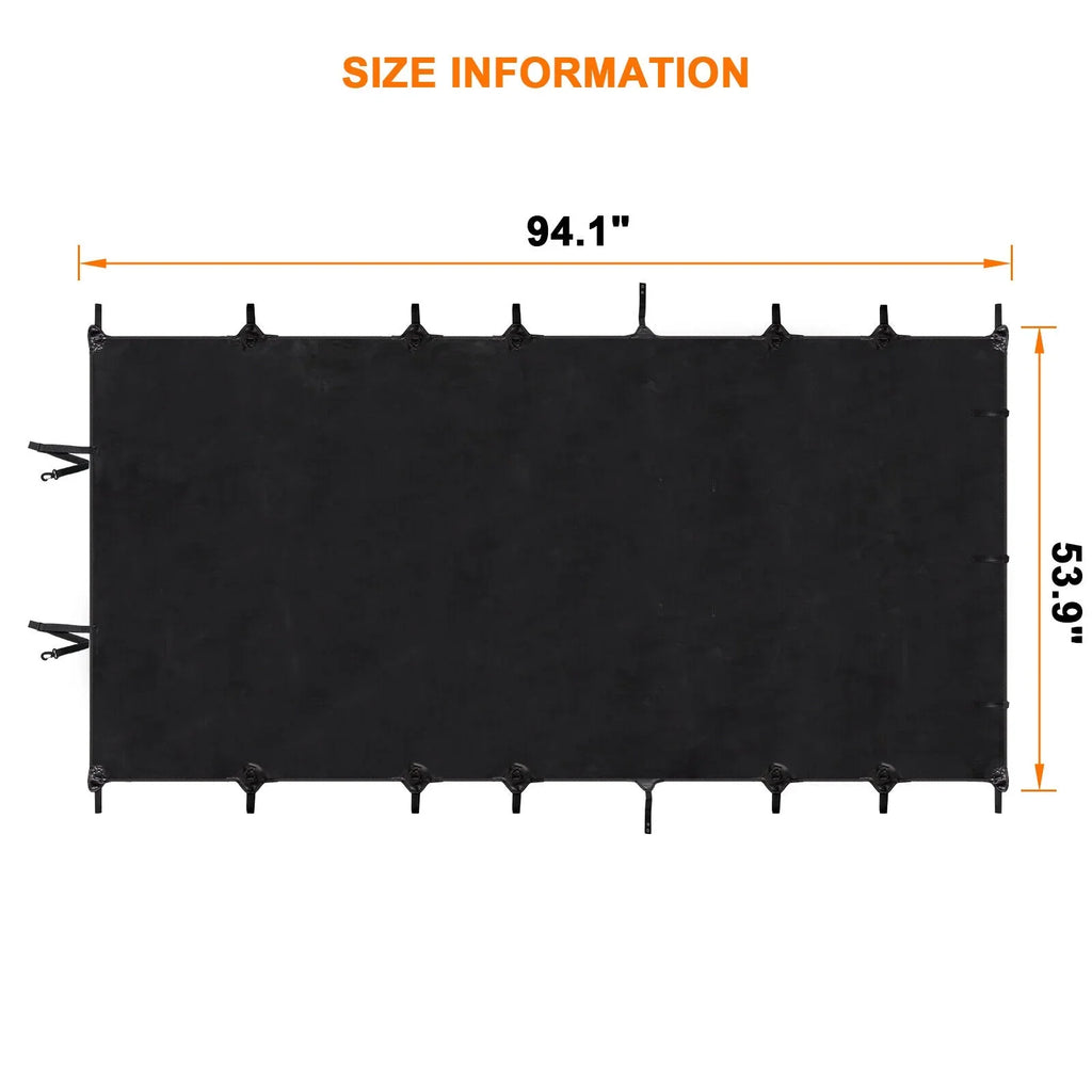 Black Top Extended 2-Door for JK Bikini Roof Soft Wrangler Jeep Cover Anti-UV Top PU 2007-2017 Leather Top