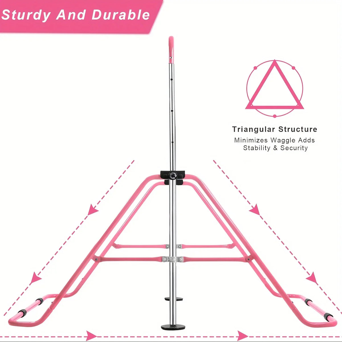 For Base, For Ages Foldable Gymnastics To With Kip Adjustable Home Children, Height Bar Junior Horizontal 140lbs Up Capacity, Non-slip DFSDFGF32 3-10 Training Bar Bar,