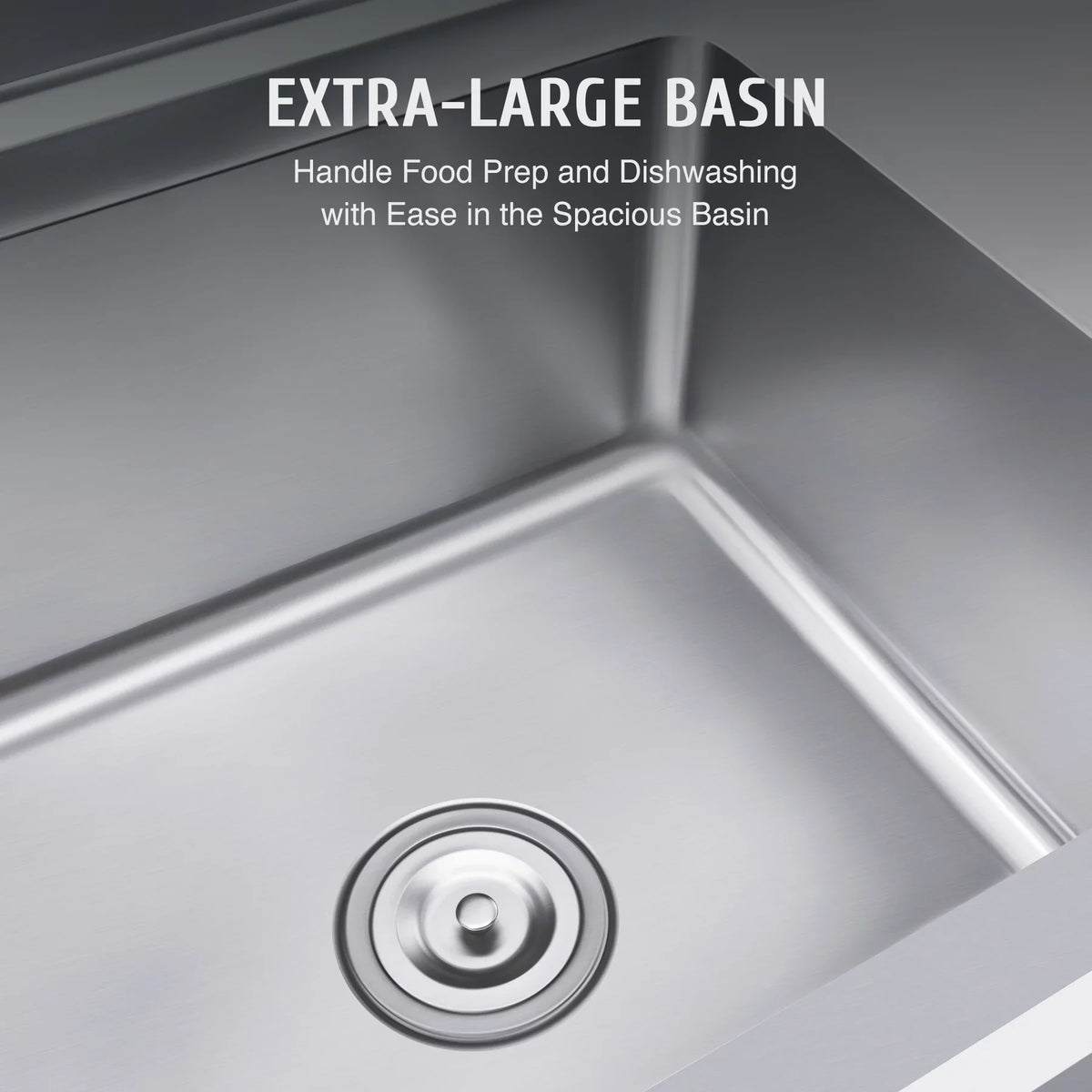 Steel w Backsplash Utility Drainboard Stainless Strainer for Kitchen Commercial Sink Wilprep Bar