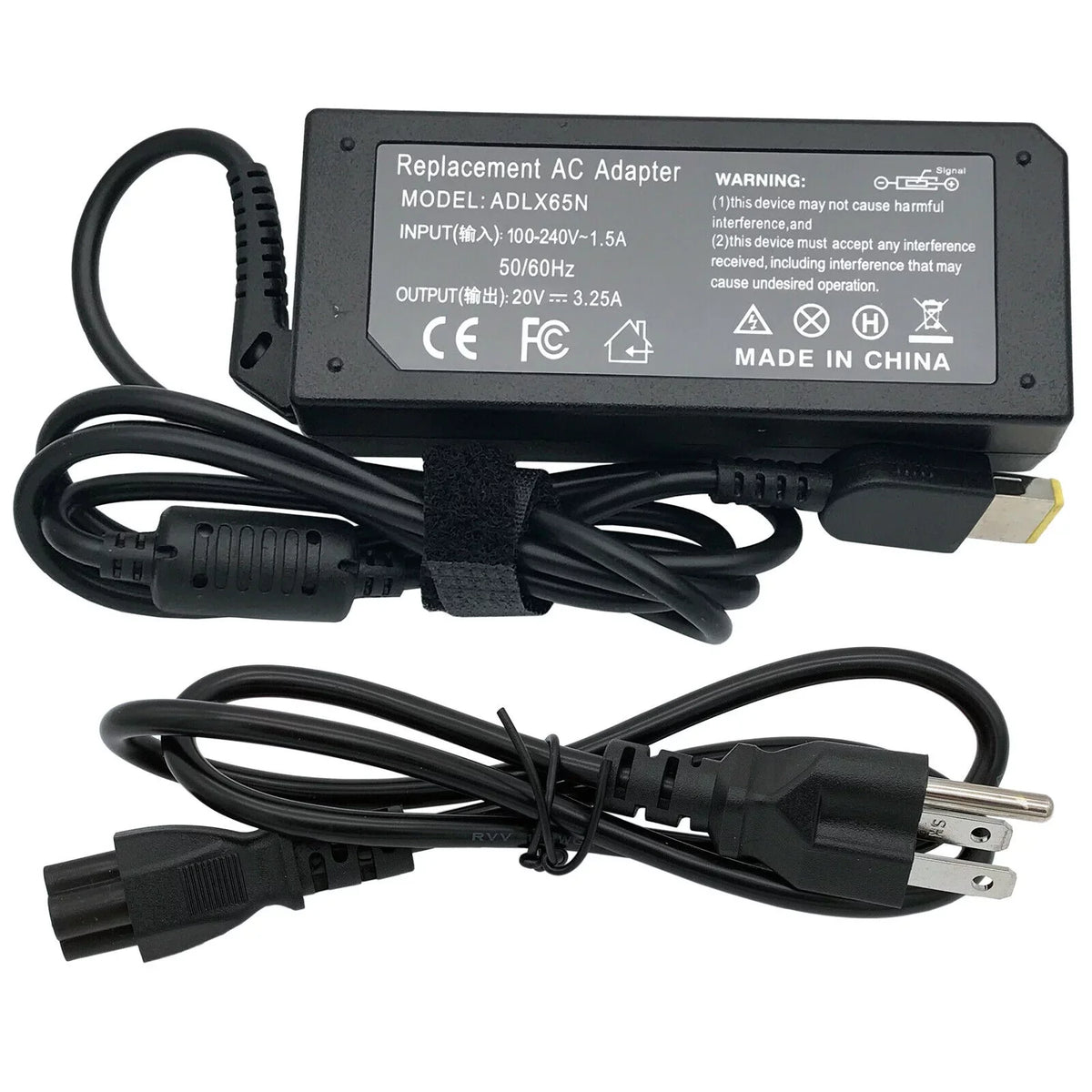AC 65W X250 Adapter For Supply Cord 3.25A Charger ThinkPad Power 20V X240