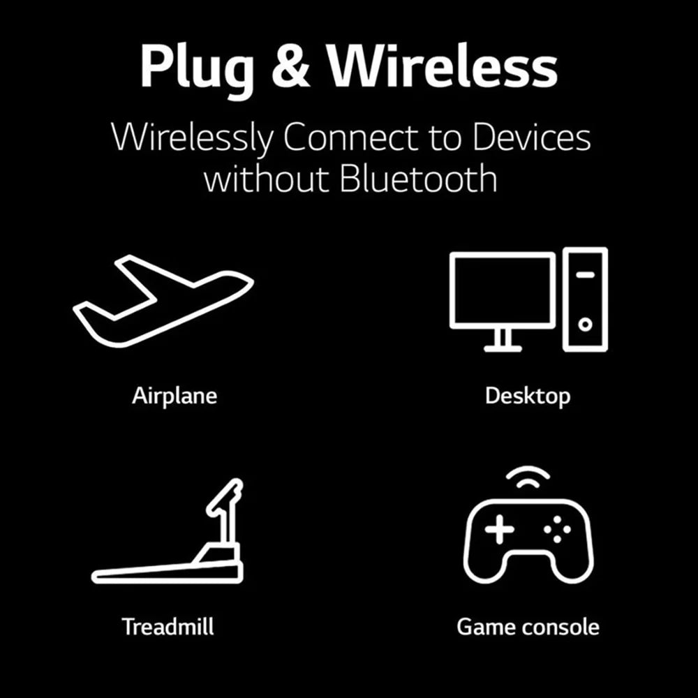 Box Earbuds, True FP7C Free Active Noise Open LG Wireless TONE UVnano Black Cancellation