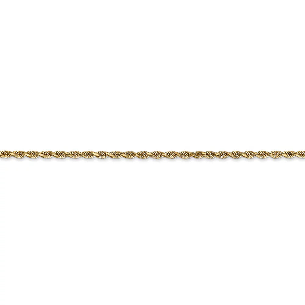 Teens; Diamond Chain for Cut and Yellow Gold Women 2.00mm Chain and Bracelet; 14kt for Rope Quadruple Adults Real Men
