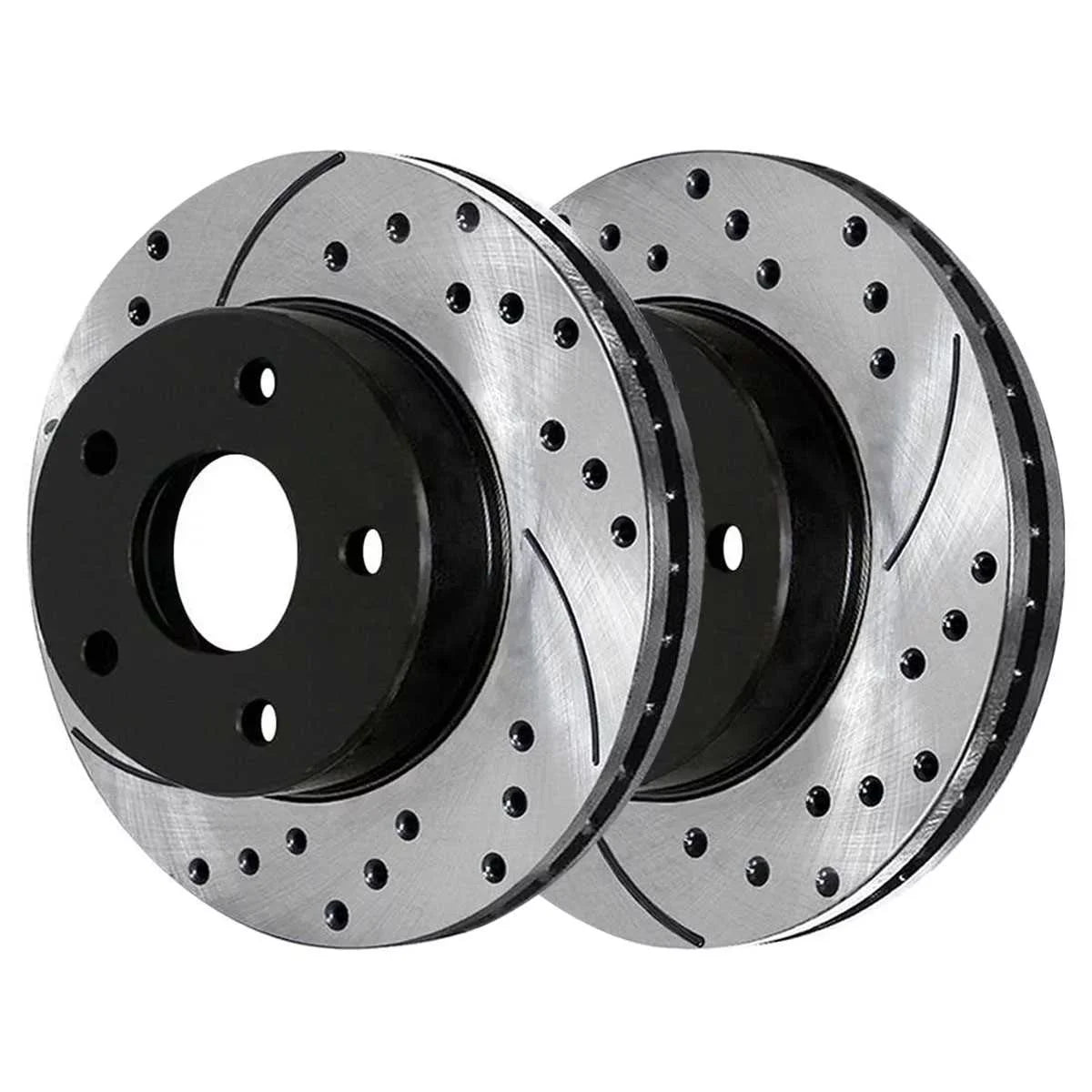 Pair Caliber Front Drilled Mitsubishi 2007-2010 1.8L 2011 FWD 2008-2017 of Dodge 2012 2.0L Brake Slotted and Lancer for AWD Passenger Rotors Replacement 2 Black AutoShack Driver PR63039LR 2.4L Side