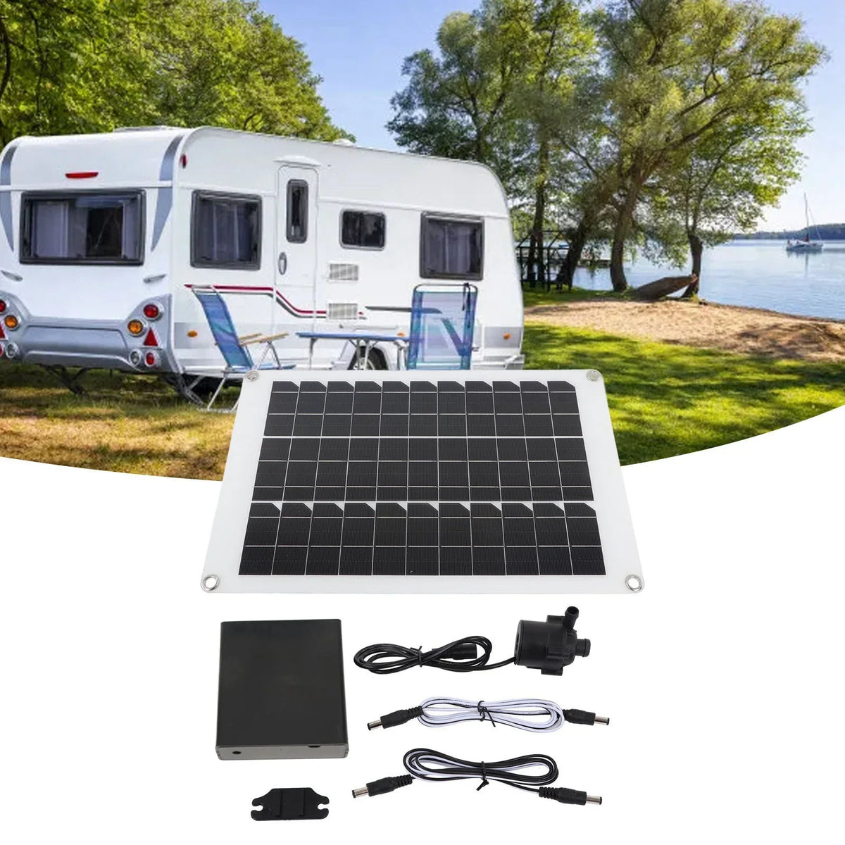 Garden Goldmeet Fountain Pond Panel Solar Noise for Submersible Bird Fish Low 20W Pump Hydroponic Bath Powered 12V liquid Kit