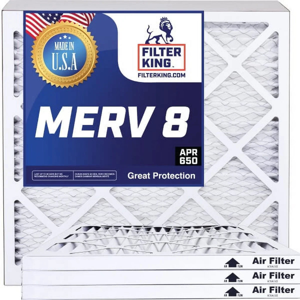 53 Actual 8 | USA dimension: .75" Furnace Filter 4-PACK A/C | MADE | King | Air HVAC Filters 12 IN Filter 12x53x1 Pleated x MERV x