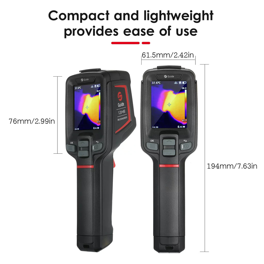Hot Pixels Heating 120x90 Handheld Imager Camera Resolution Electrical Thermal Repair Infrared PCB T120 Floor Guide Car