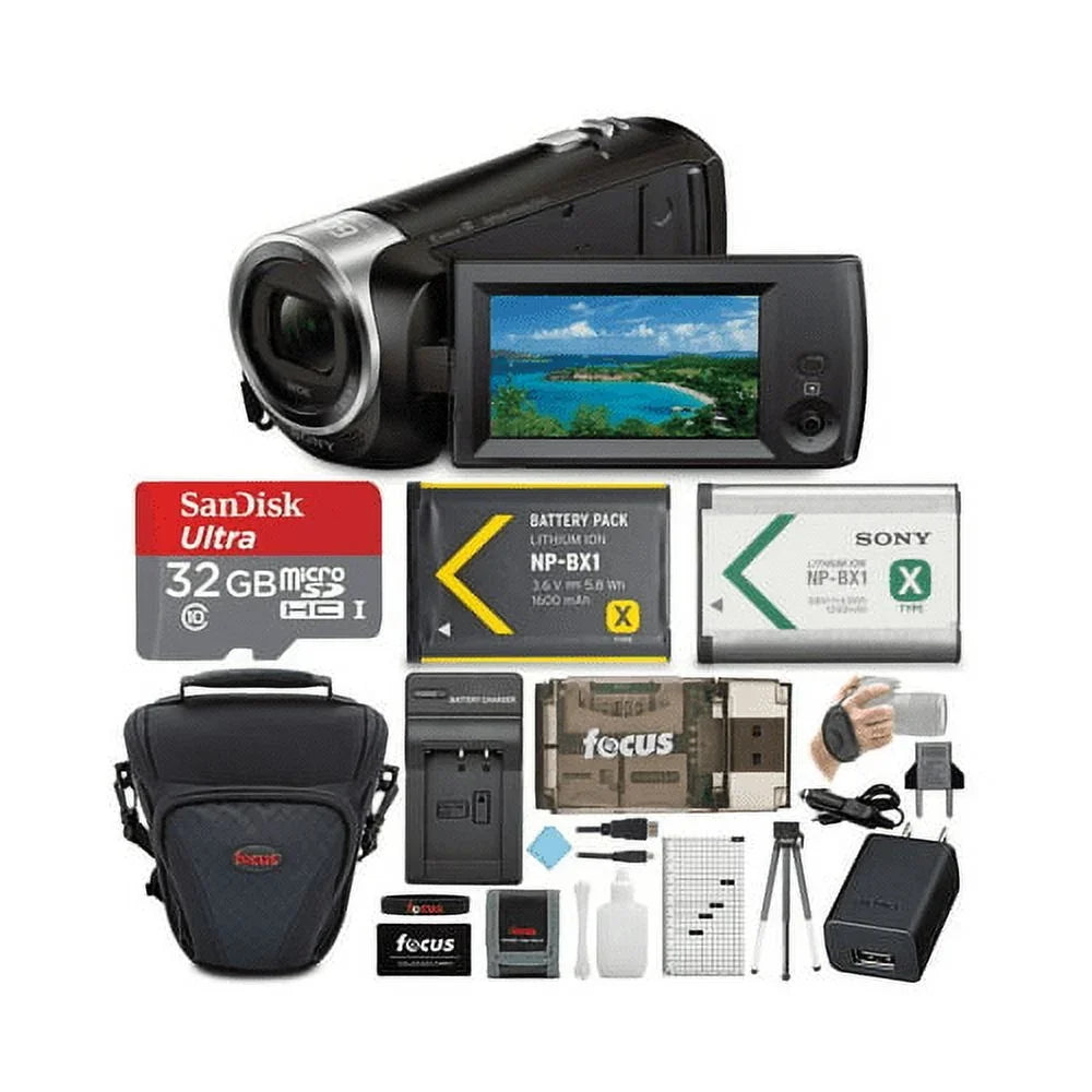 32GB SD Bundle 1080p CX405 Card Accessory Handycam Camcorder with and