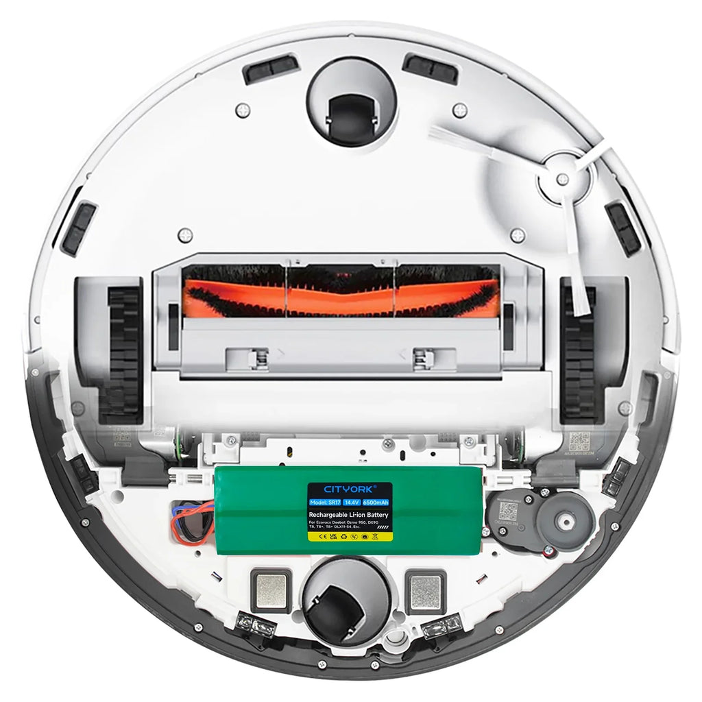 For Vacuum Mopping Li-ion T9 X1 Sweeping 950 Robot 6200mAh T8 Rechargeable DX9G Battery DLX11-54-14.8V Deebot Battery DX96 DX93 Cleaner Replacement Ecovacs Ozmo T5
