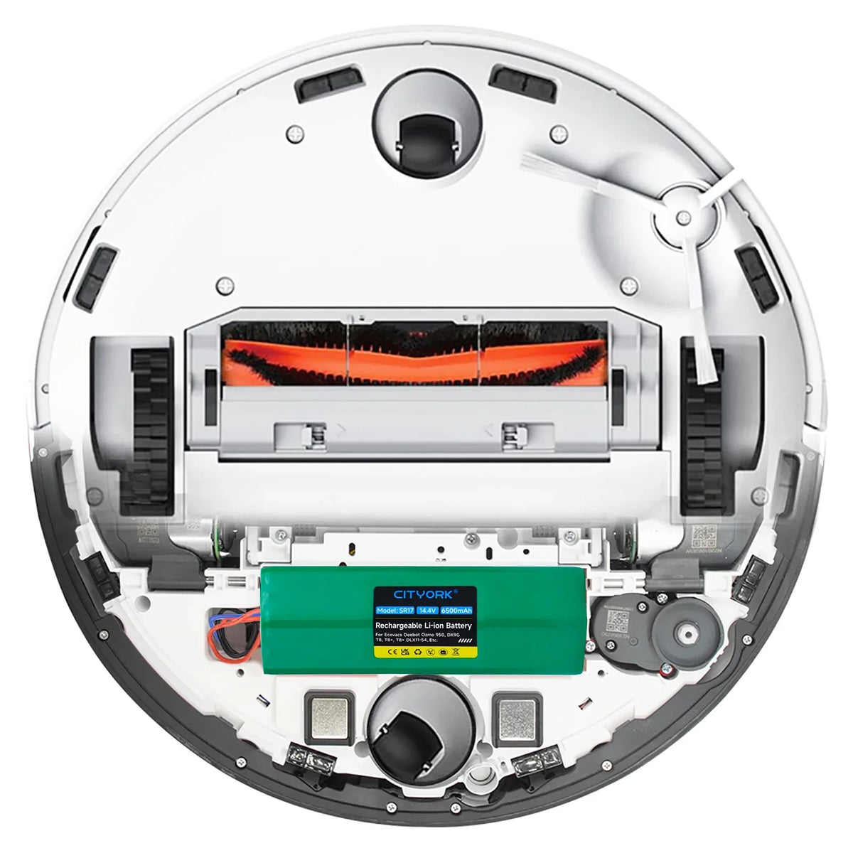 For Vacuum Mopping Li-ion T9 X1 Sweeping 950 Robot 6200mAh T8 Rechargeable DX9G Battery DLX11-54-14.8V Deebot Battery DX96 DX93 Cleaner Replacement Ecovacs Ozmo T5