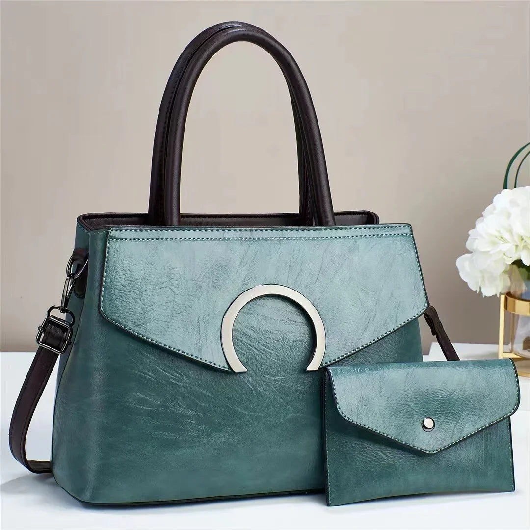 Fashion and Shoulder Baobao Bag Women's Luggage Mother American Junior One Women's Handheld Piece New 2023 Women's European Set Two Bag