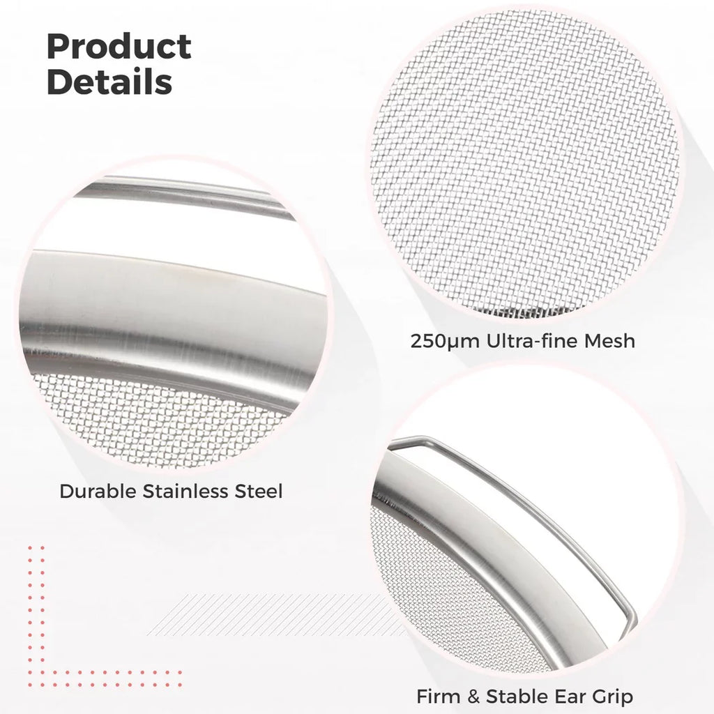Paint, for Strainers, Paint Seeds 5 11.4” 2PCS 250μm Ink, Buckets, Paint Filters Strainer Gallon Mesh Ultra Filters Stainless Steel Impurity Latex, for Fine Meshes, Honey, Tiny Paint