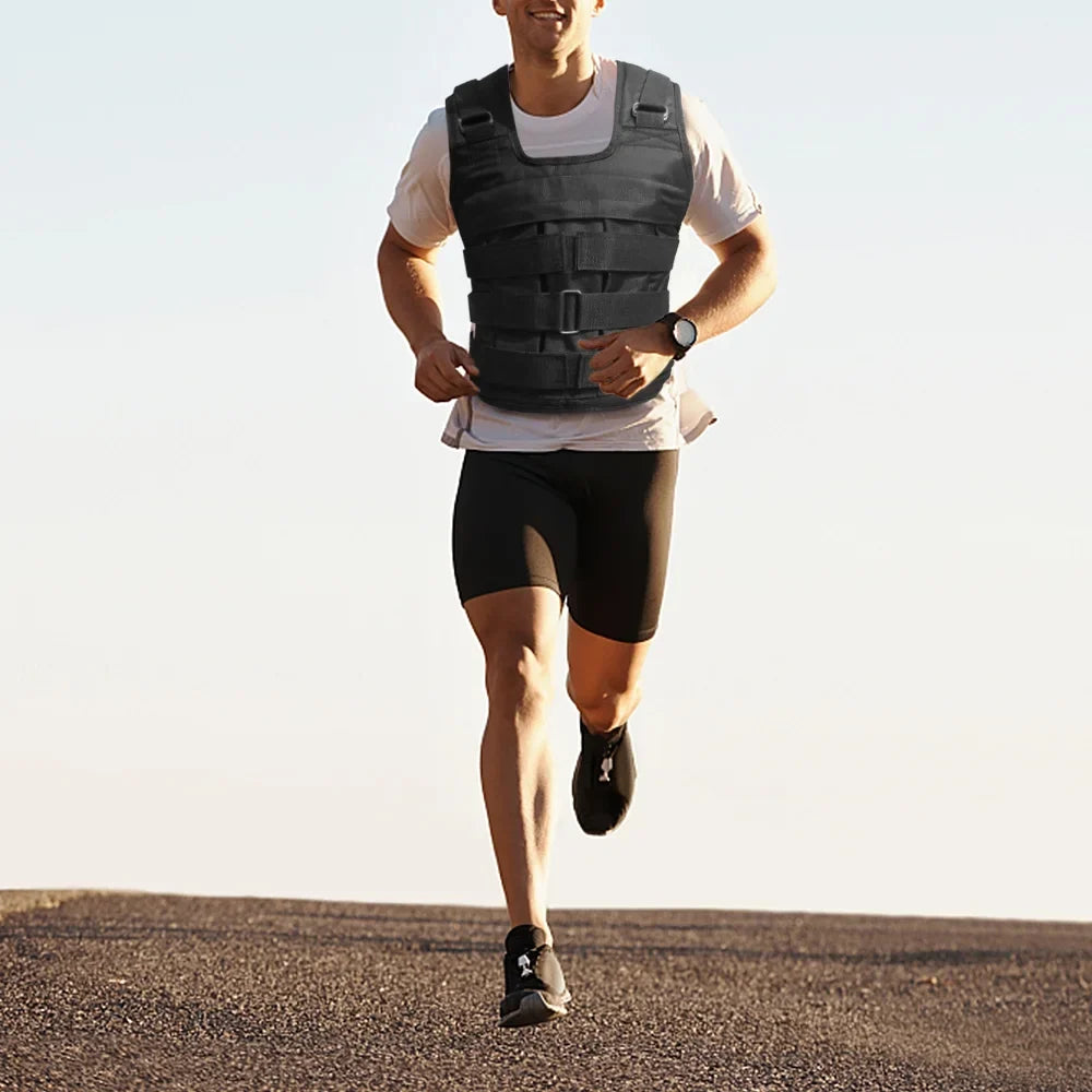 Oxford Weighted Loading Adjustable Weight Strength (Empty) Cloth Weight Training Vest Load Jacket moobody Exercise 50kg Max.