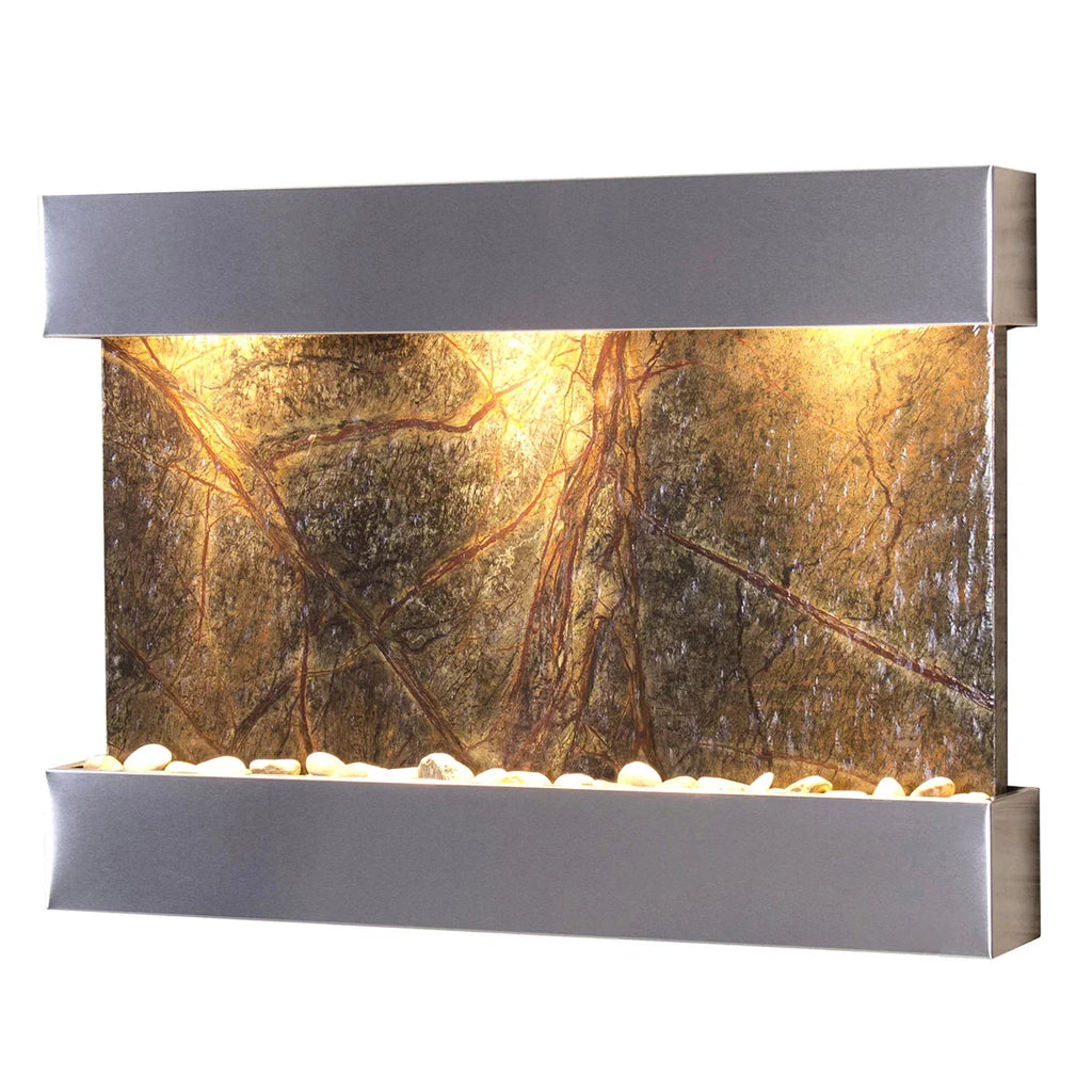 Green-Marble Wall Adagio Reflection RCS2005 Steel Creek Fountain Stainless