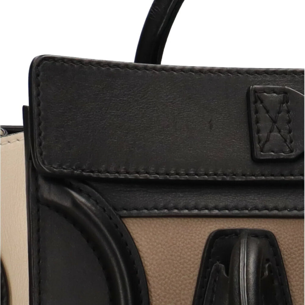 Celine Pre-Owned Beige Leather Shopper Handbag Ladies Micro (Good) Luggage