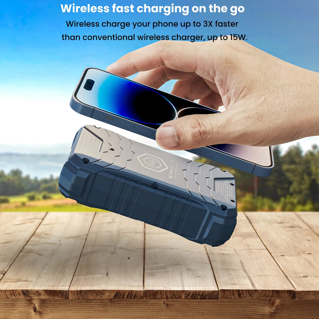 Pixel Portable Wireless PD iPad, 13, Compatible S23, 30000mAh Bank 15W S21, TECHSMARTER and LG, 15, Charging Power 14, Waterproof, Charger. iPhone USB-C 65W S22, Rugged with Androids, MacBook,