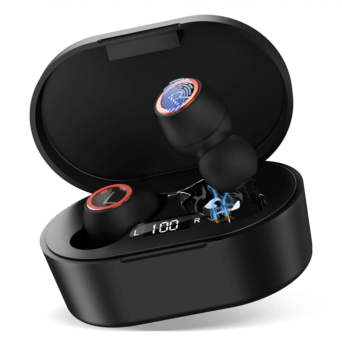 Plus Sound Mic Headphones Digital Case Earbuds grade Built-in Bluetooth 5.0 Premium UX923 for Sport 7 Pro Headset Display Earphones Wireless Meizu Charging LED