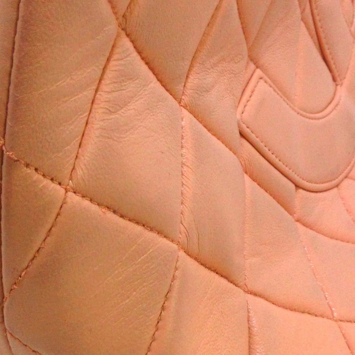 Lambskin Authenticated Bag Leather (Good) Women Orange Medallion Tote Tote Pre-Owned