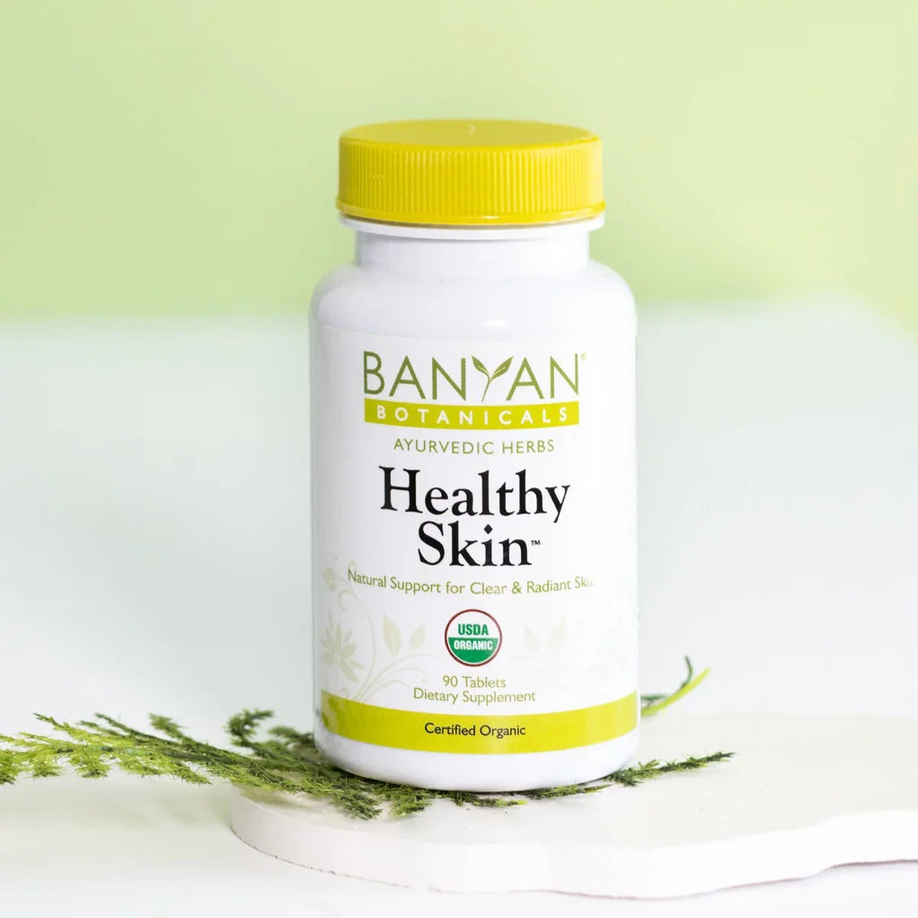 Skin Certified Skin* Organic - Botanicals Flawless - Radiant, 90 Supplement Healthy - USDA Tablets Daily Banyan for