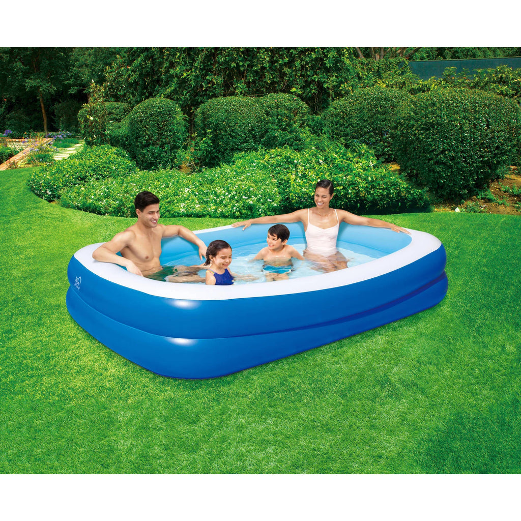 x Family 69" 103" Deep Inflatable Pool Rectangular 22" x Blue Wave w/Cover