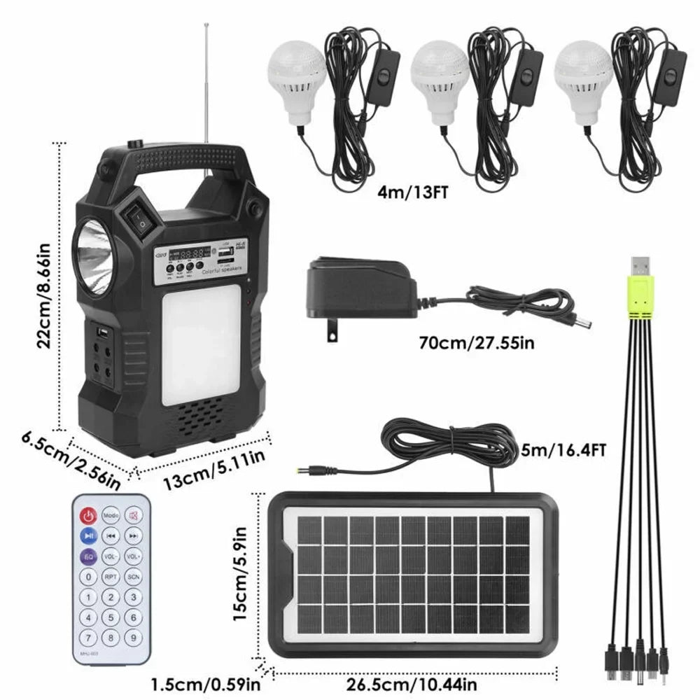 Flashlight for Portable Station, Generator, Charge, Way Panel with Dual Rechargeable Bank Power Bulbs 3 Powered DFITO Solar Solar Hiking To LED Camping Emergency Solar