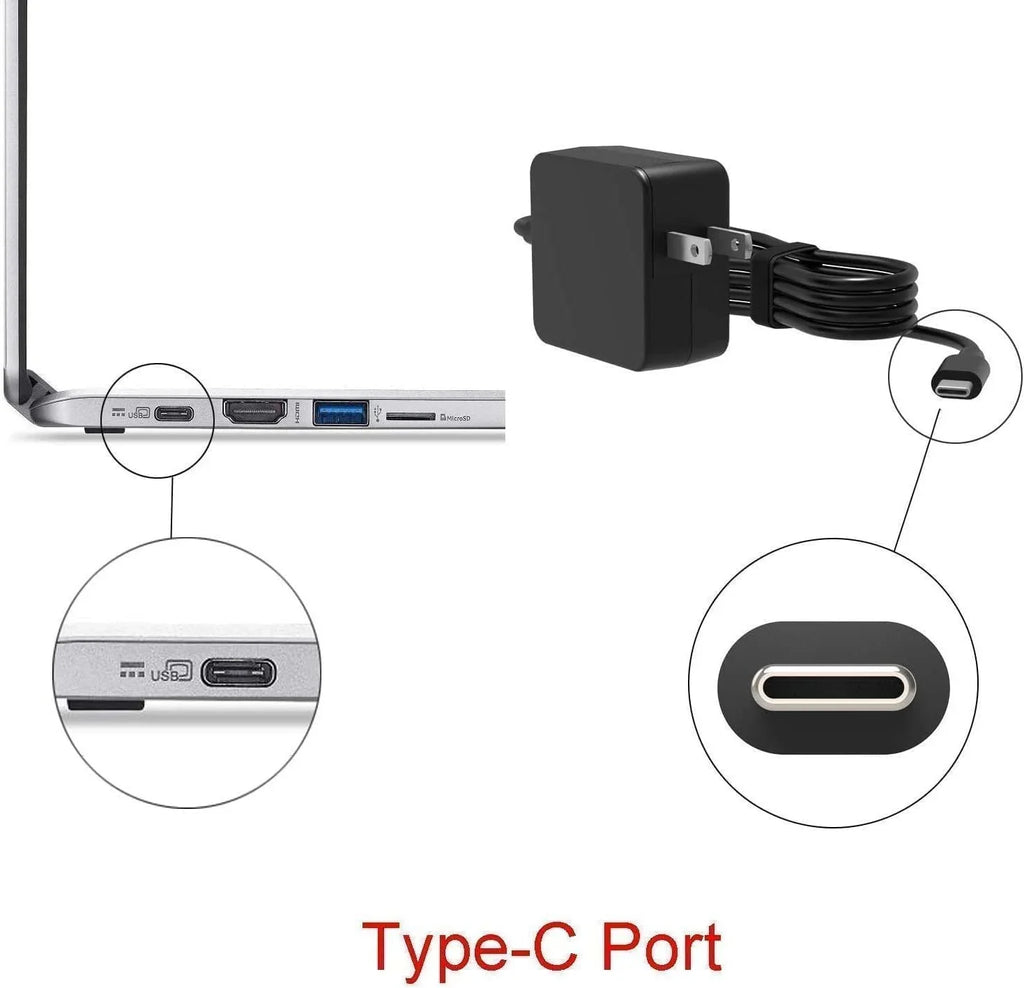 13 65W XPS Max 7390 Type-C Guy-Tech Supply for Power Compatible Adapter