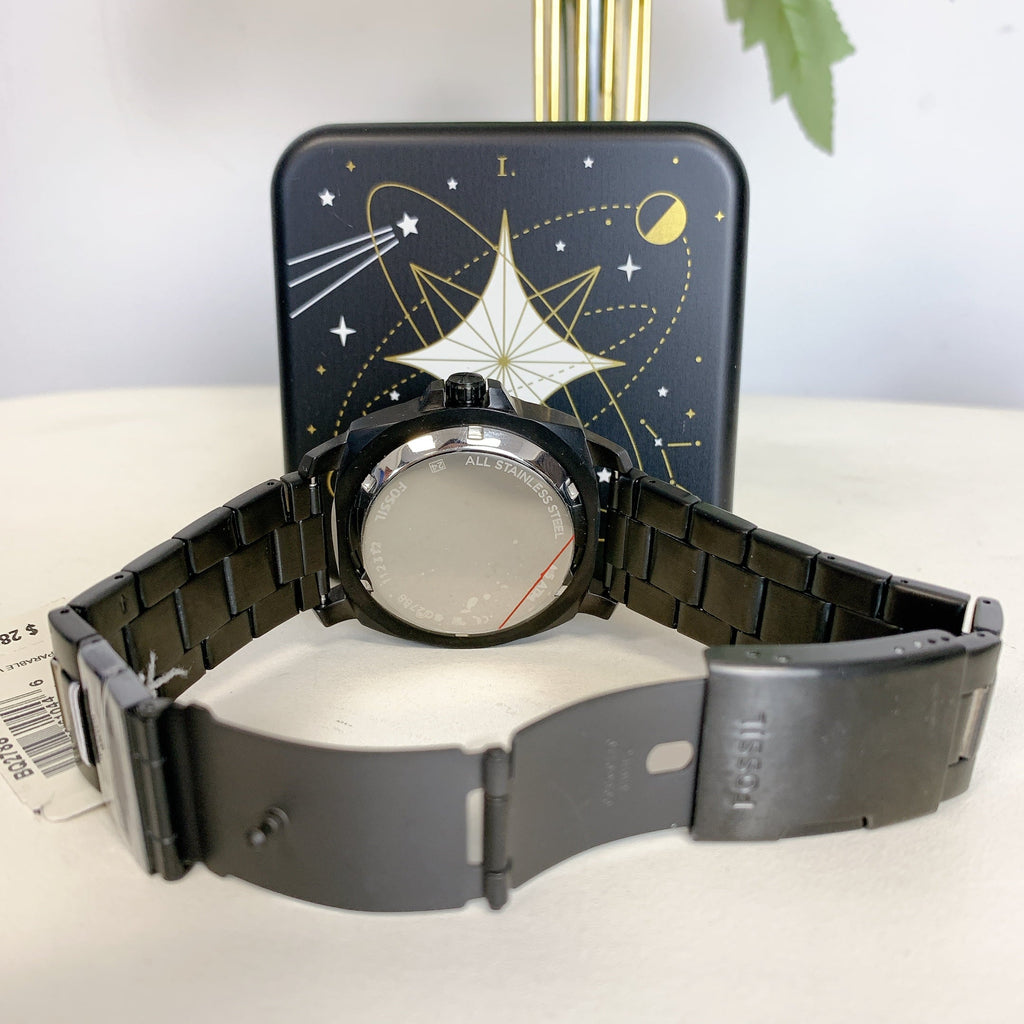 Fossil Black Stainless Watch BQ2788 Privateer Steel Twist