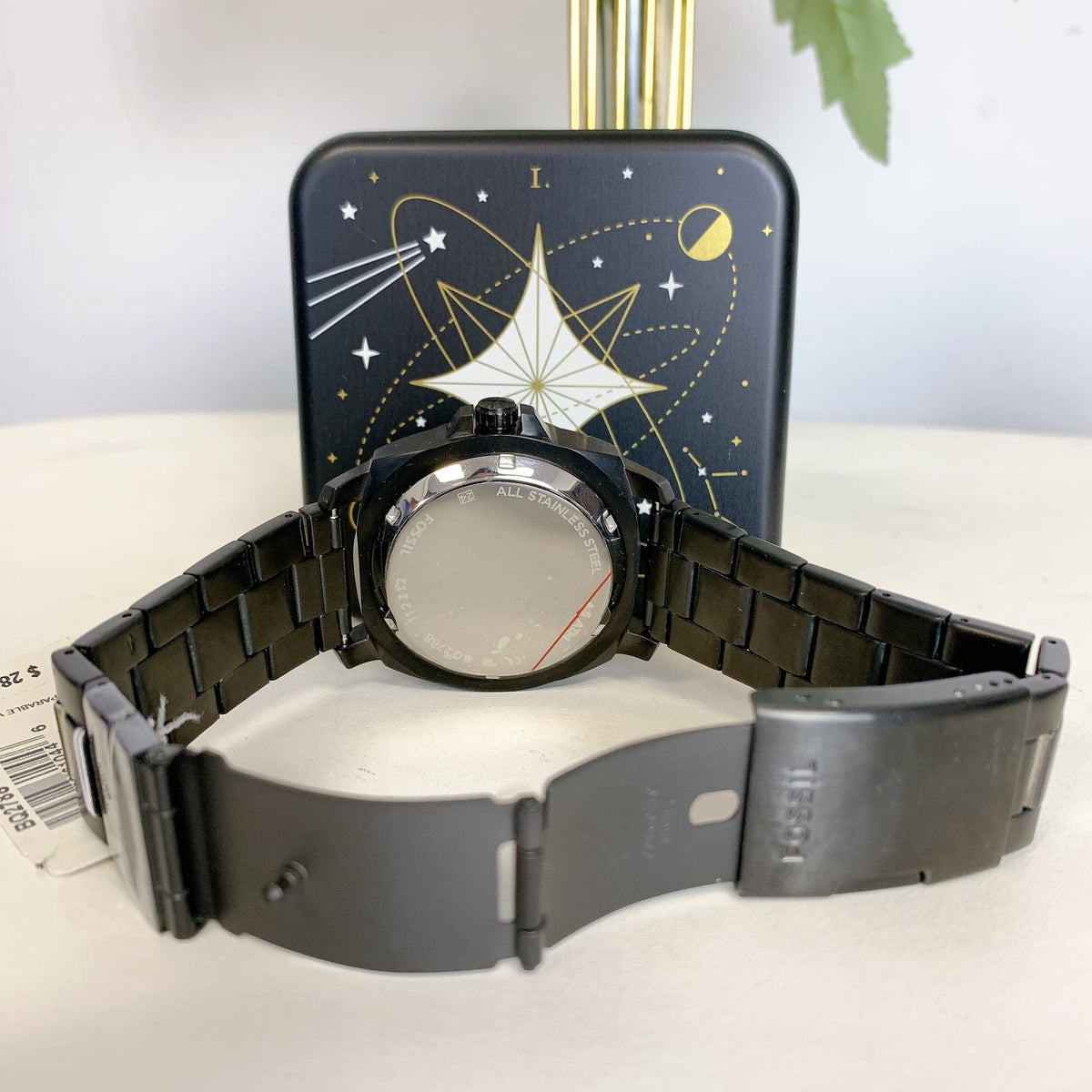 Fossil Black Stainless Watch BQ2788 Privateer Steel Twist