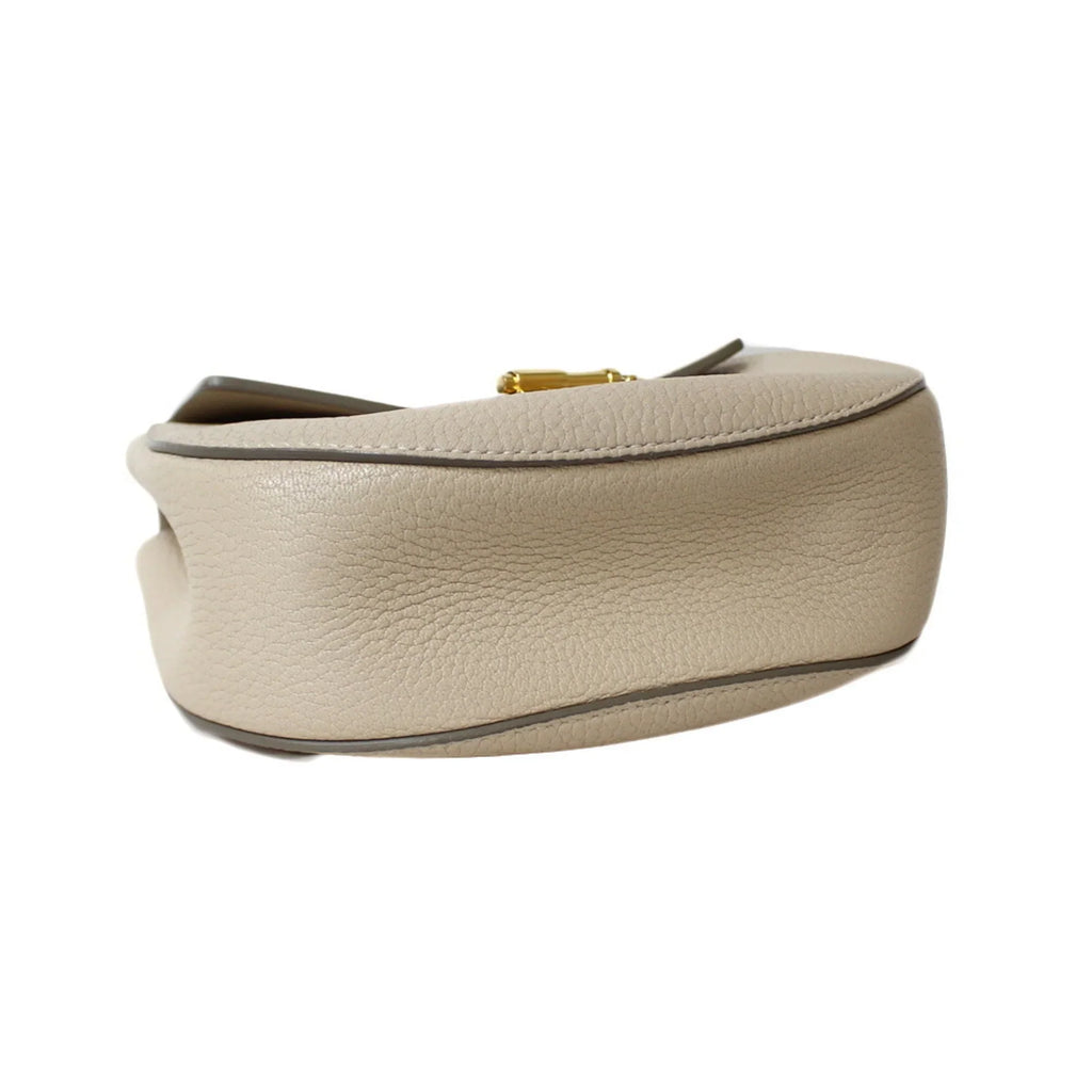 Chloe BRB01000000002558 Chain Shoulder Pre-Owned (Fair) Chloé Leather Beige Bag Ladies