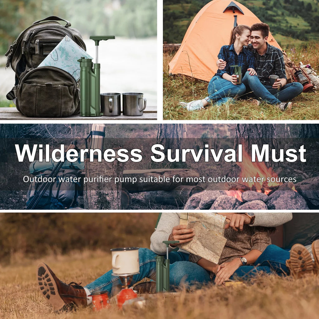 Camping Hiking GoolRC Pump System Filter Portable Gear Preparedness Survial Travel Purification for