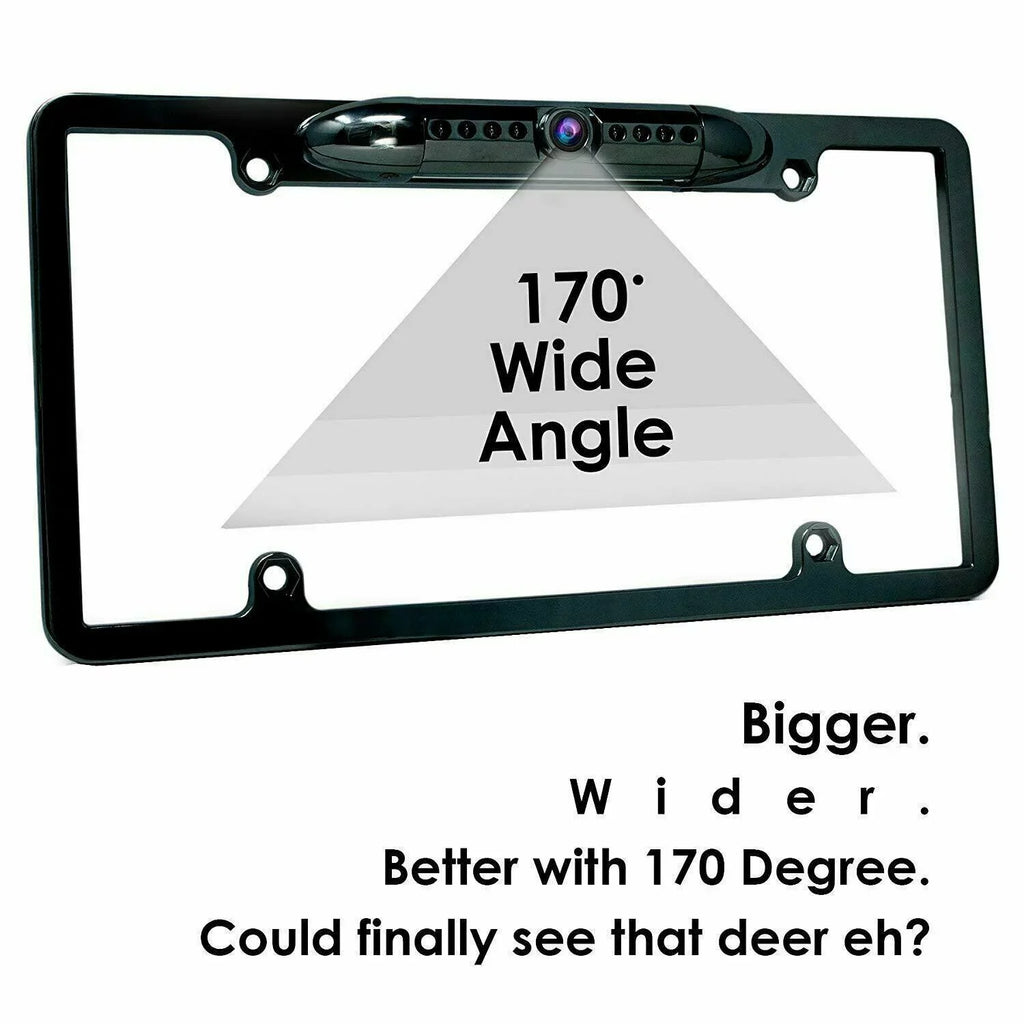 Camera View Wide Vision Rear Plate Angle Bundle License Backup Waterproof Night 12x HD