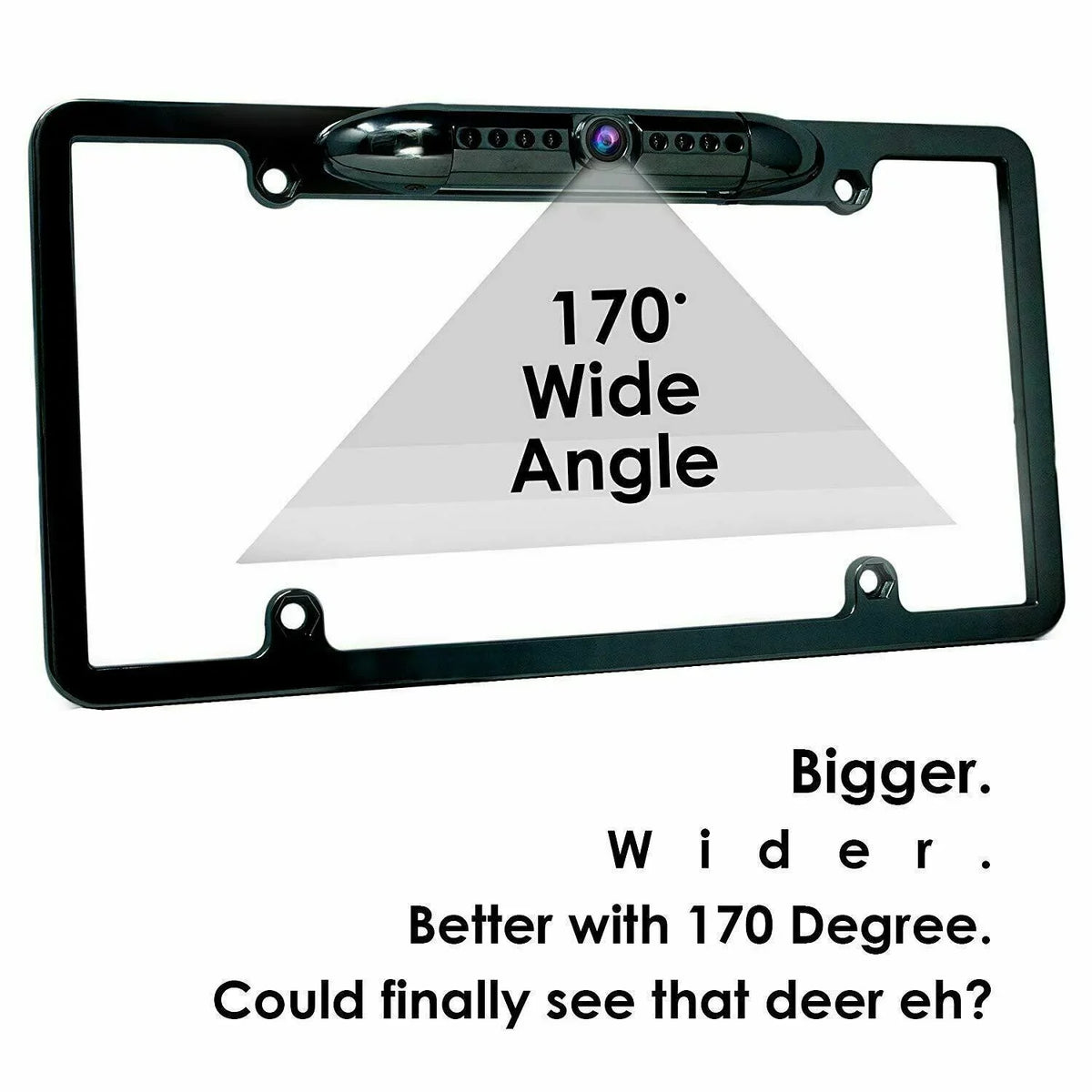 Camera View Wide Vision Rear Plate Angle Bundle License Backup Waterproof Night 12x HD