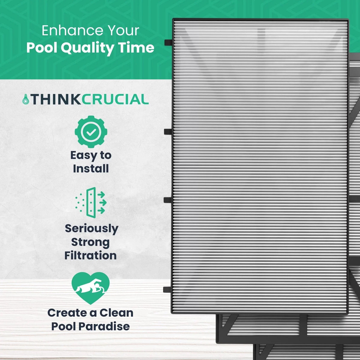 Fine Models, Wave Part# - Filters Plus, Crucial M5, 90, Wave Panels Z5 M400, CC Filter M4, with Dolphin, Ultra M200, 9991432-R4 Oasis Replacement Large Compatible Think M500, Maytronics 65, Nautilus