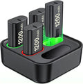 Xbox for with 4x1200mAh Xbox Battery Pack Battery Charger Rechargeable Series One Xbox for EUROA Controller Pack X|S/Xbox S/X/Elite-Black