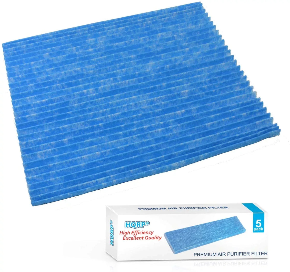 DAIKIN Purifiers for (5 Air MCK65K HQRP Filter pcs) MCA75L MCA75M MCA80R MCA75P Purifier MCA75K MCA65K Air