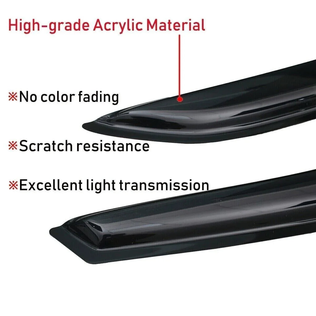 Guards 2018-2023 for Rain Visor Vent Sun Deflectors Smoke Hyundai Kona Window