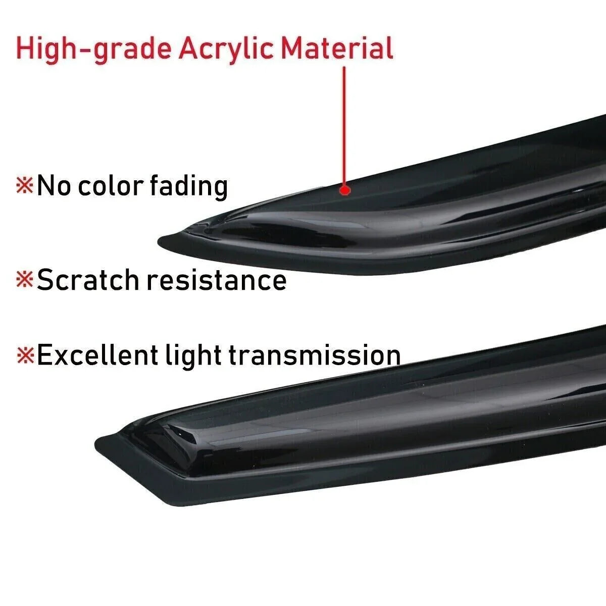 Guards 2018-2023 for Rain Visor Vent Sun Deflectors Smoke Hyundai Kona Window