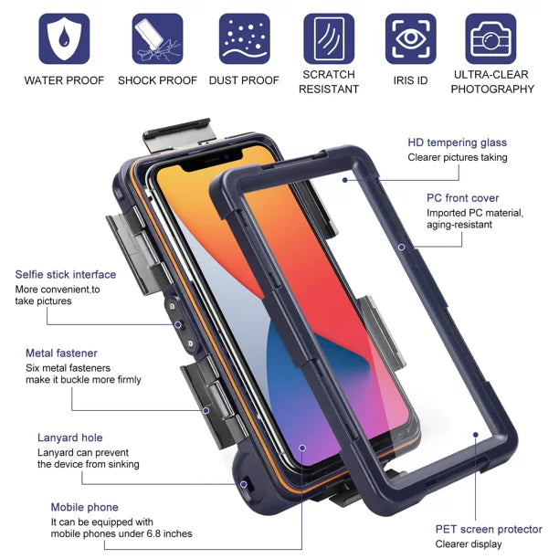 for Diving Up Underwater Waterproof Photo Case Oppo Lite Snorkeling Reno4 Surfing And Professional Video LCD with Phones Lanyard UrbanX [15m/50ft] all to Housing 6.9 Protective Inch Swimming