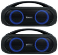 Portable MAX Bluetooth w/Wireless Speakers PARTY GO Rockville Link LED (2) BASS