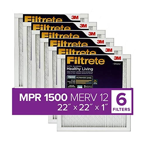 x Allergen, Furnace dimensions Healthy 21.69 x (exact 21.69 0.78) Filter, AC Living 6-Pack Air 1500, MPR Ultra Filtrete 22x22x1,