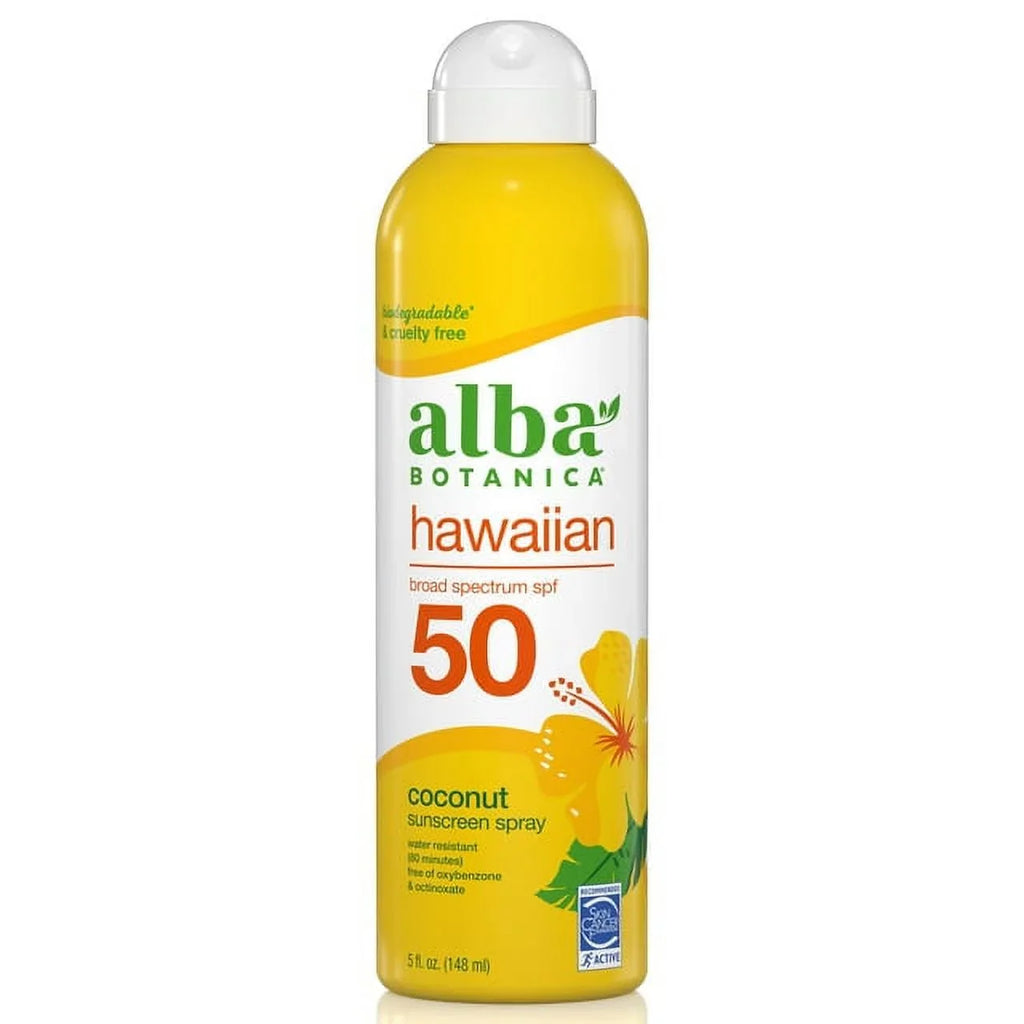 50 of Sunscreen Coconut oz Botanica 2) 6 SPF Hawaiian, (Pack Spray Alba