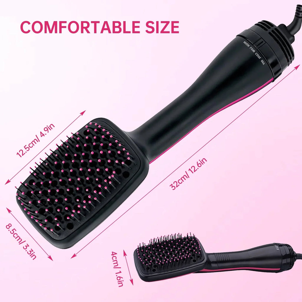 | One-Step Detangle, Smooth and Styler Hair(Black) Hair and Dry, Dryer