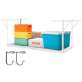 Ceiling White VEVOR 600lbs Rack Overhead Storage Garage Adjustable 36x96in Rack