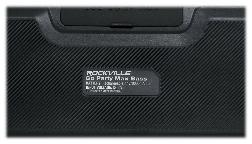 Portable MAX Bluetooth w/Wireless Speakers PARTY GO Rockville Link LED (2) BASS