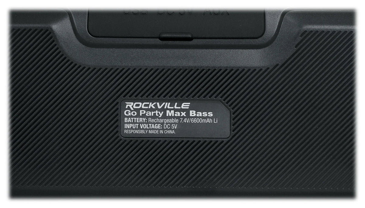 Portable MAX Bluetooth w/Wireless Speakers PARTY GO Rockville Link LED (2) BASS