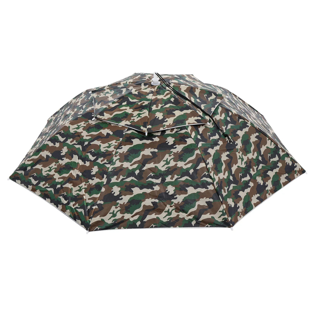 Folding Hat, Camo Strip, Layer Double OD Adjustable Umbrella with Rain Uxcell 37.4" Fabric Cap Oxford Sun