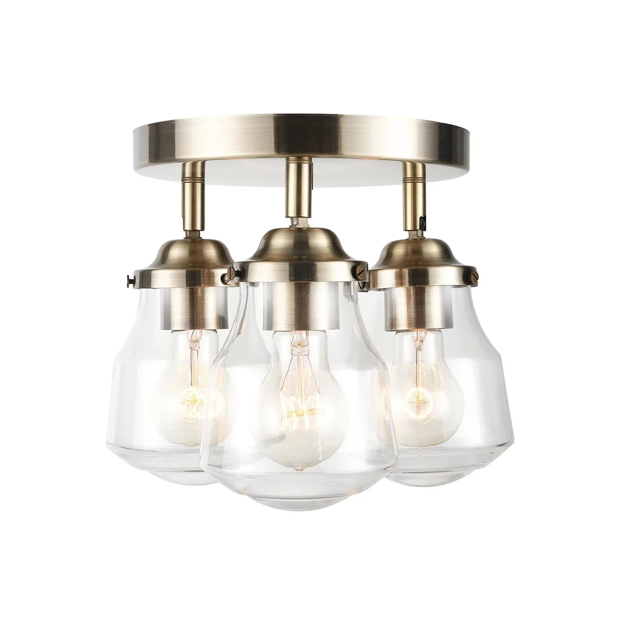 Globe Clear Canopy Included, with Brass Electric Antique 3-Light Light Shades, Lighting Bulbs Glass Gerard 59761 Track