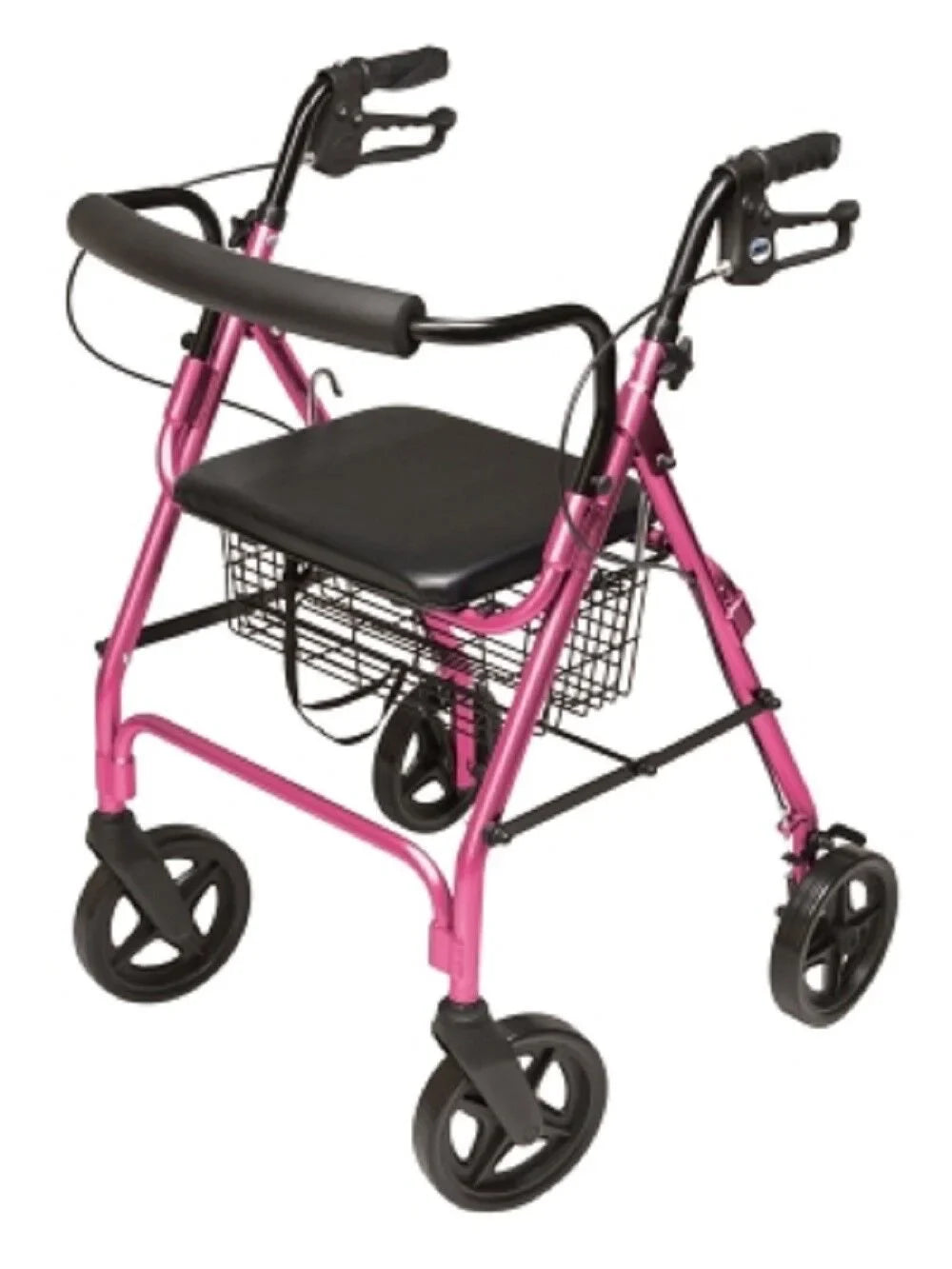 8" Four-Wheel Lumex Rollator with Walkabout Wheels Contour Deluxe